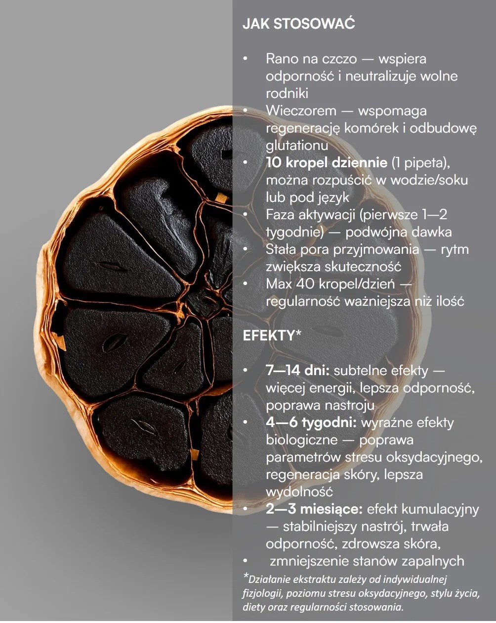 Bioekstrakt - CZARNY CZOSNEK - 30 ml