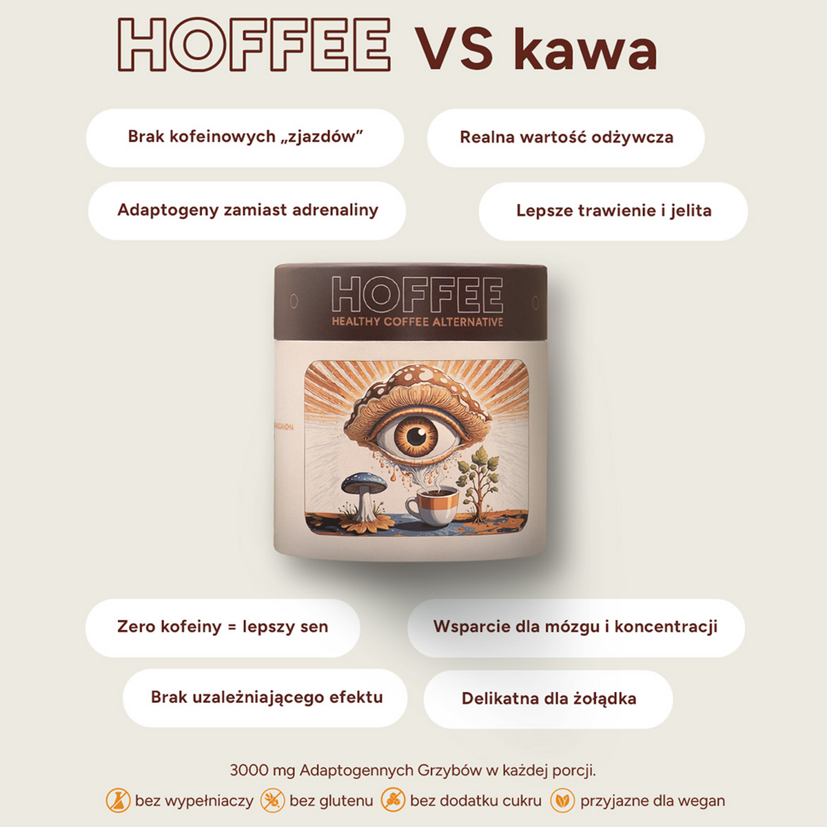 Hoffee (z Ashwagandhą) – Alternatywa dla Kawy 300 g