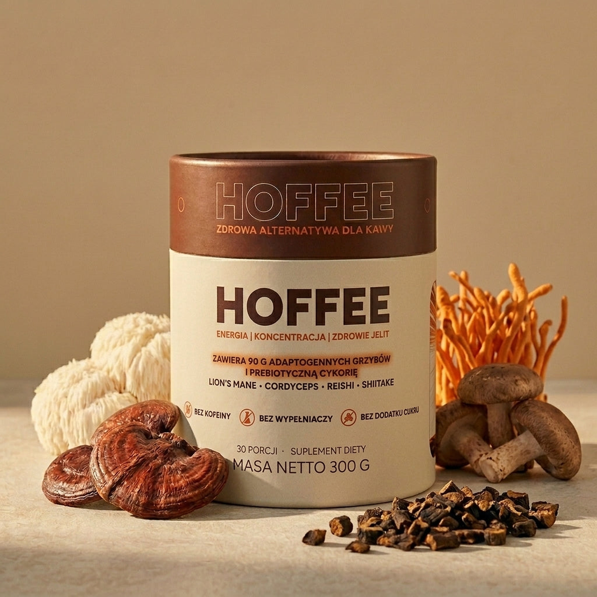 Hoffee – Alternatywa dla kawy - cykoria i grzyby funkcjonalne 300 g